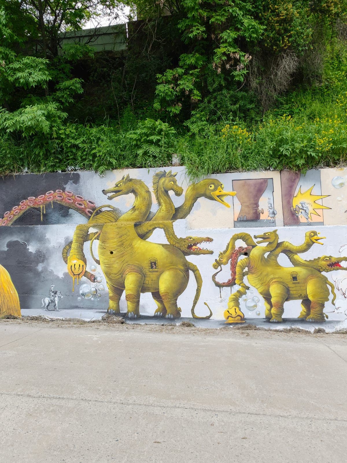 Golden ram mural
